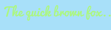 Image with Font Color ACF780 and Background Color A8E0F9